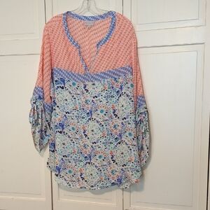Boho Floral Tunic Top